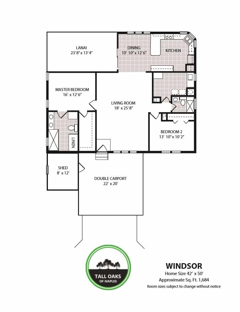 Naples, Florida 34113, 2 Bedrooms Bedrooms, ,2 BathroomsBathrooms,Manufactured Home,Floor Plan,1017